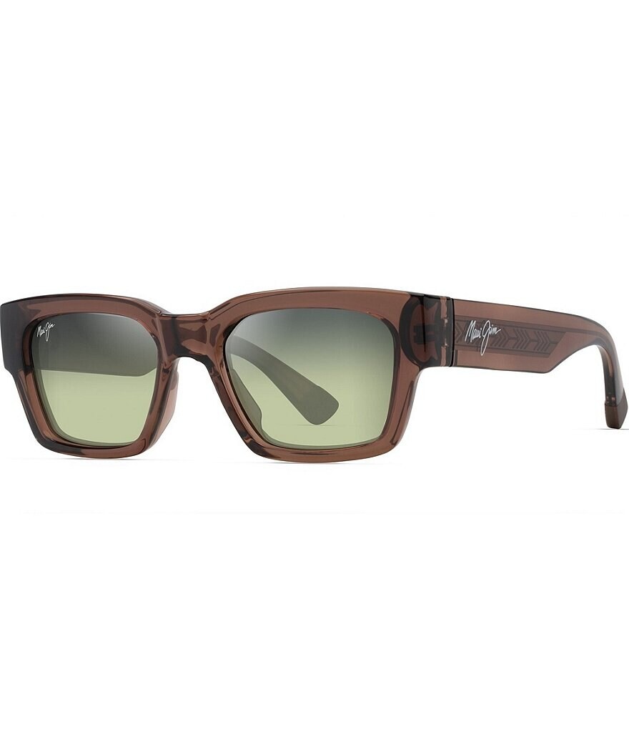 

Прямоугольные солнцезащитные очки унисекс Maui Jim Kenui PolarizedPlus253 мм, коричневый