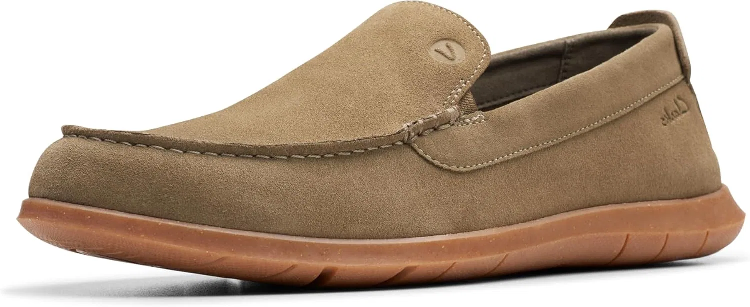 Лоферы Flexway Step Clarks, оливковая замша