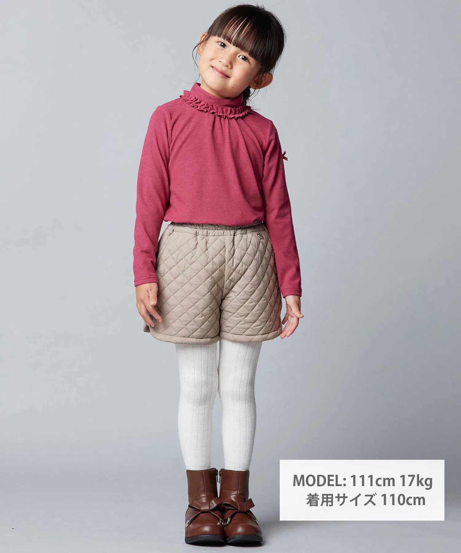Детские шорты с килтингом BeBe бежевые — фото 4