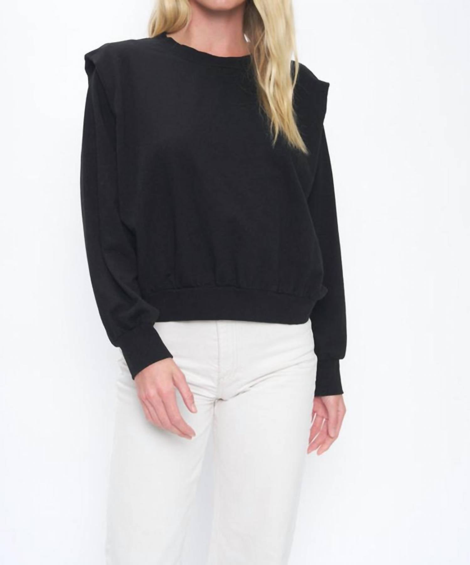 

Паоло Свитшот с преувеличенными плечами черный PROJECT SOCIAL T