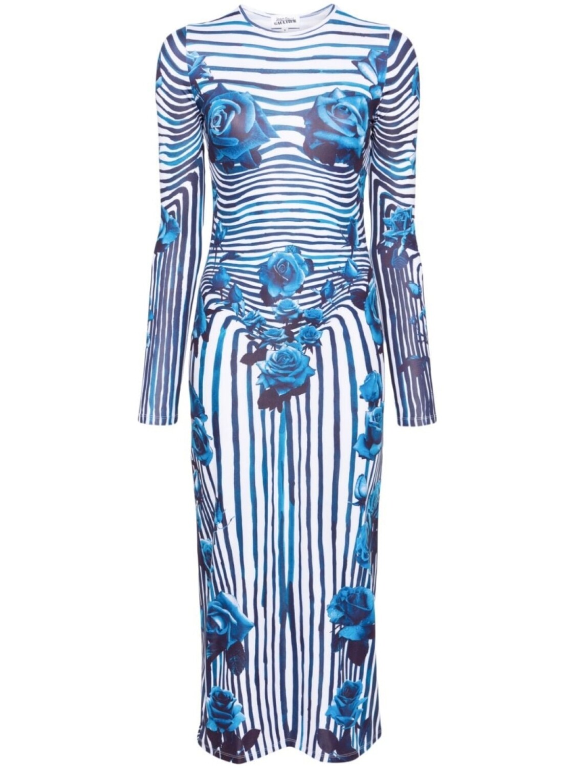 

Jean Paul Gaultier платье миди Flower Body Morphing, белый