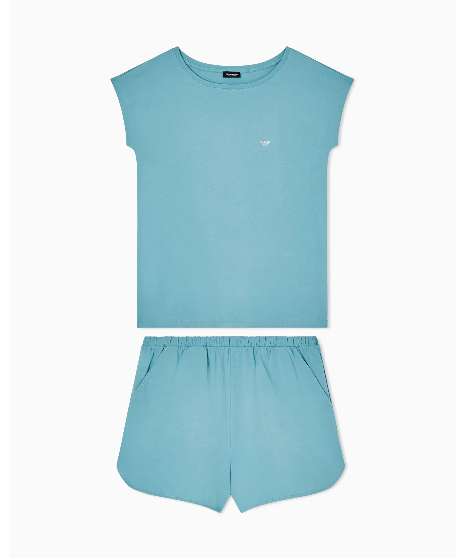 Пижамный комплект [Emporio Armani] ASV, органический трикотаж, шорты. — фото 2