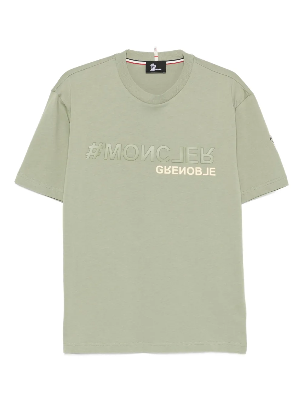 

Футболка с вышитым логотипом Moncler Grenoble, зеленый