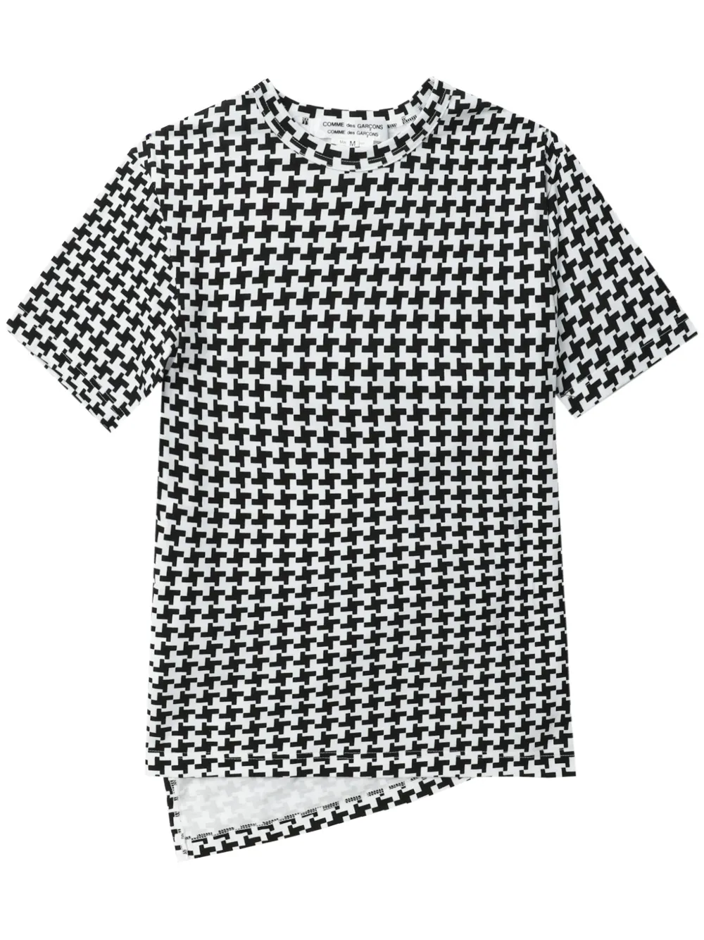 

Футболка асимметричного кроя в ломаную клетку Comme Des Garçons Comme Des Garçons, белый