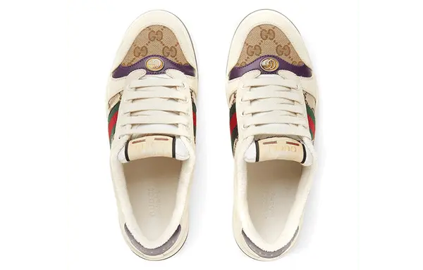 Кроссовки screener gg logo sneakers 'beige brown' Gucci, бежевый — фото 3