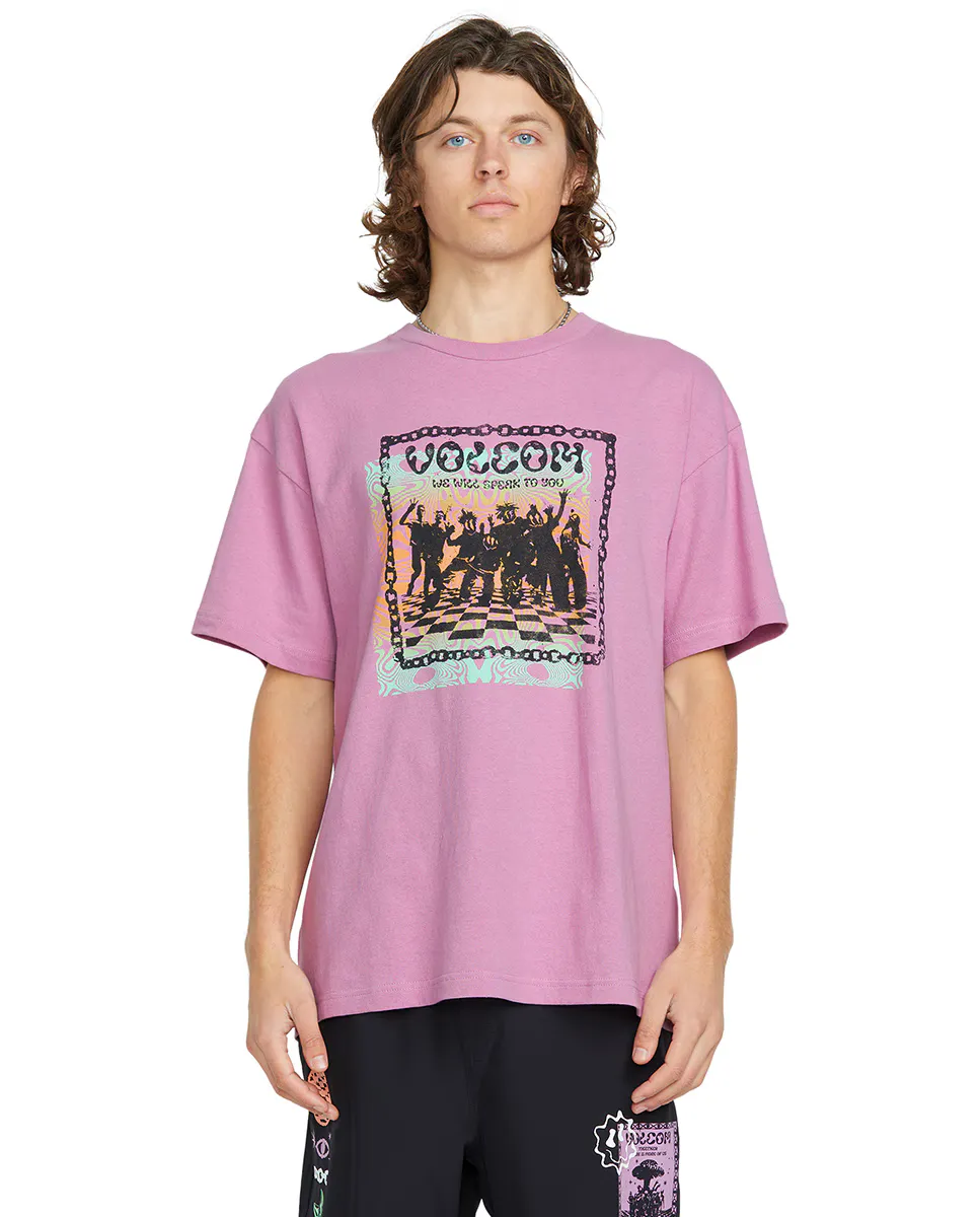 

Мужская футболка с короткими рукавами и круглым вырезом Volcom, многоцветный