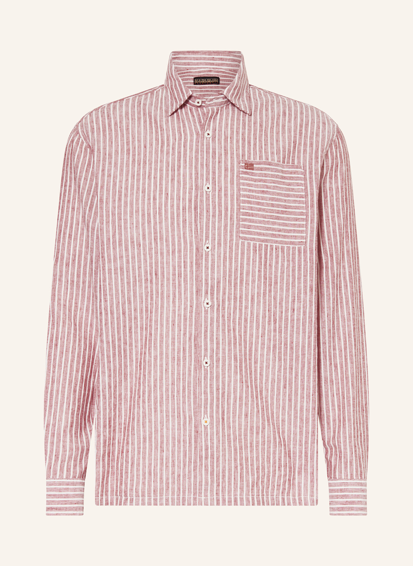 

Рубашка Brolio Comfort Fit с льном Napapijri, мультиколор