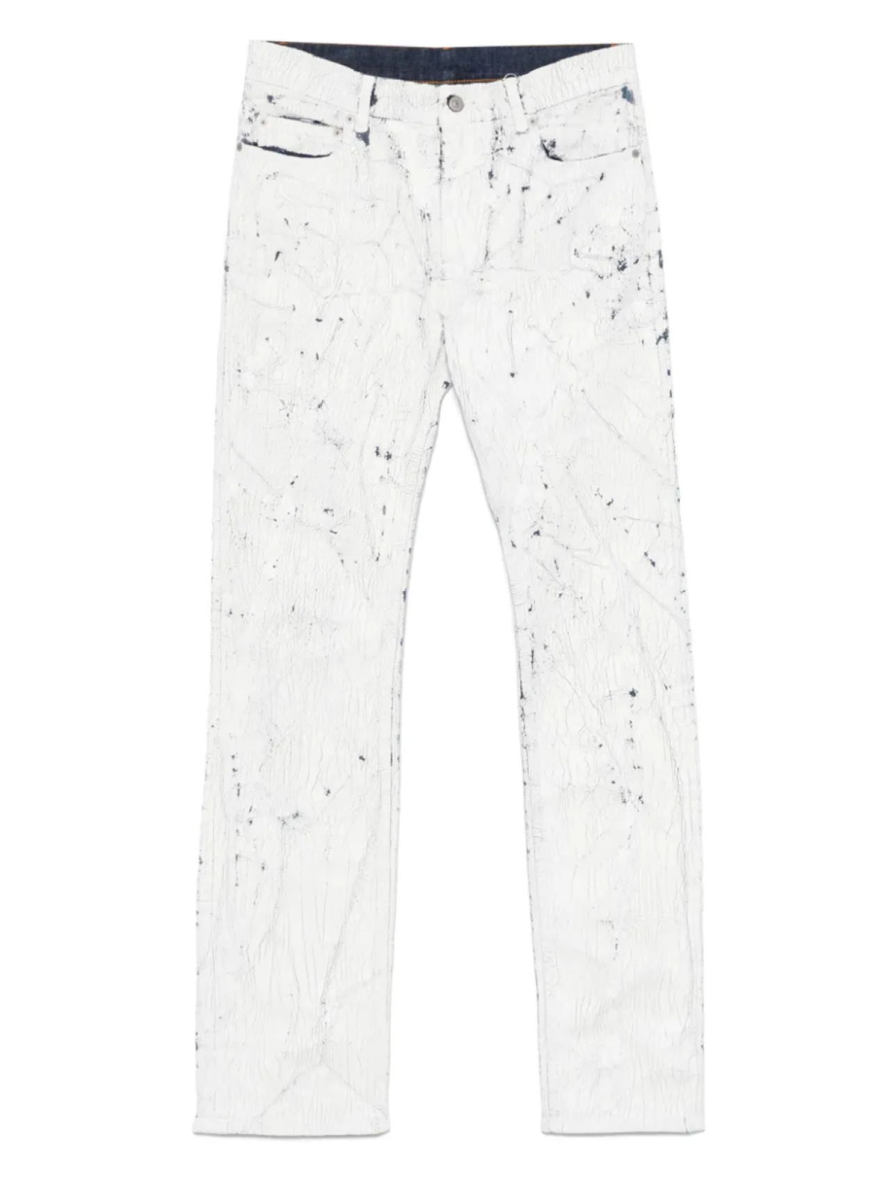 

Джинсы с эффектом потрескавшихся тканей MM6 Maison Margiela, белый