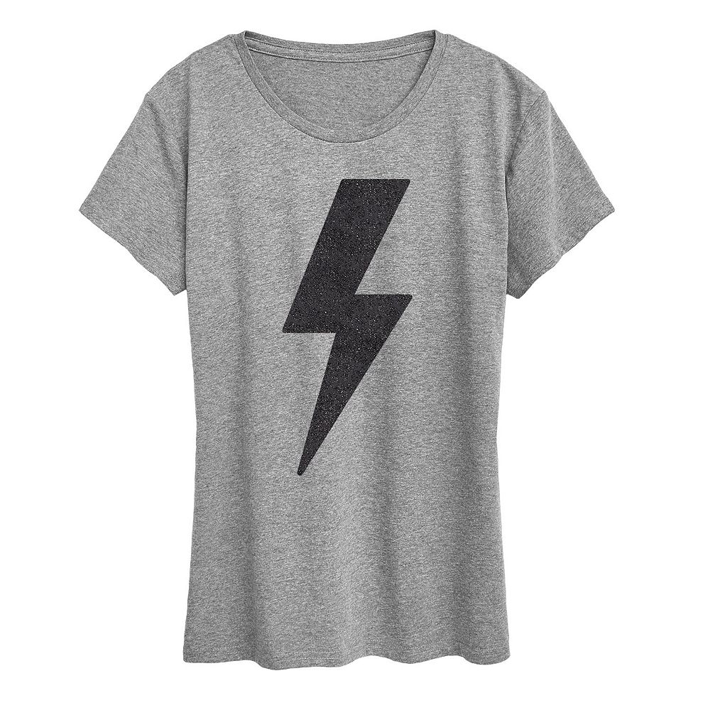 

Женская футболка с рисунком Lightning Bolt Sparkle Licensed Character, цвет Heather Gray