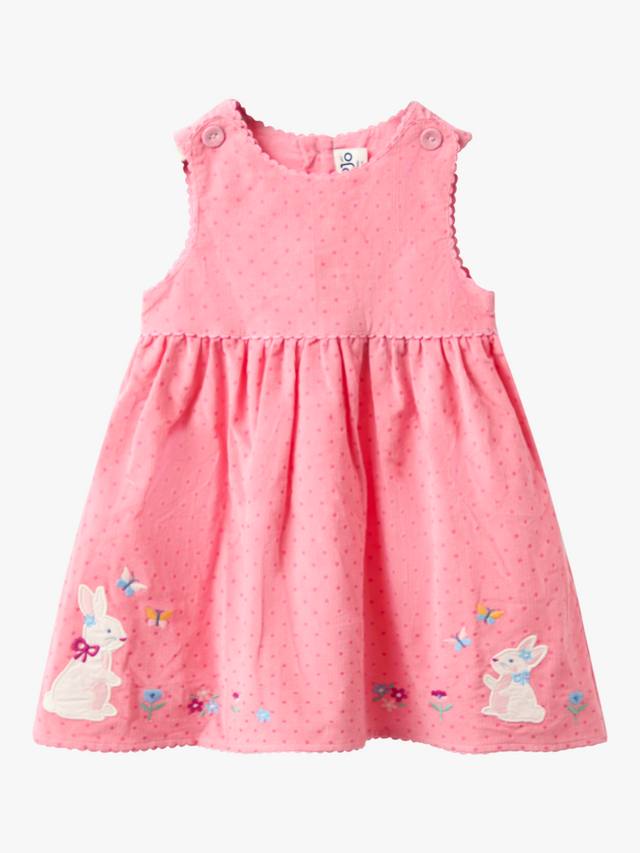 

Детское платье с аппликацией зайчика JoJo Maman Bébé, Pink