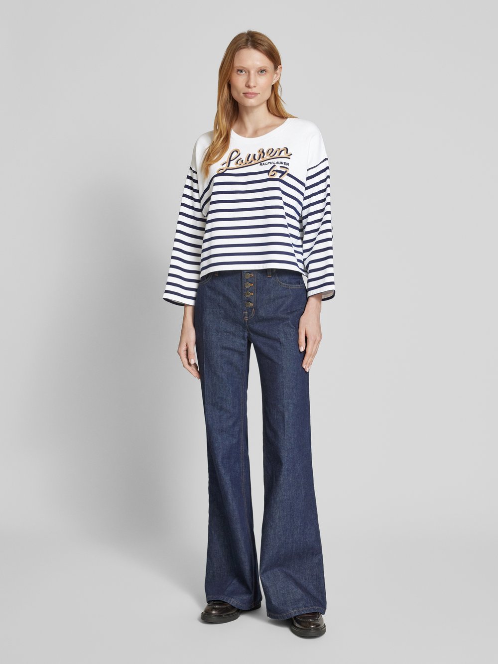 

Свитшот с вышитой этикеткой, модель «JAMARIE» Lauren Ralph Lauren, белый