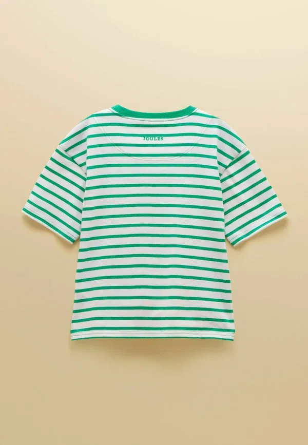 Футболка для мальчиков Joules Archie Applique Graphic, зеленая полоска — фото 2