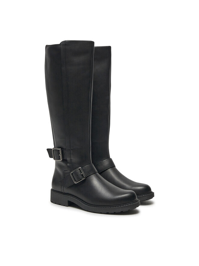 Сапоги женские Clarks Orinoco 2 с декоративными пряжками, черный — фото 2