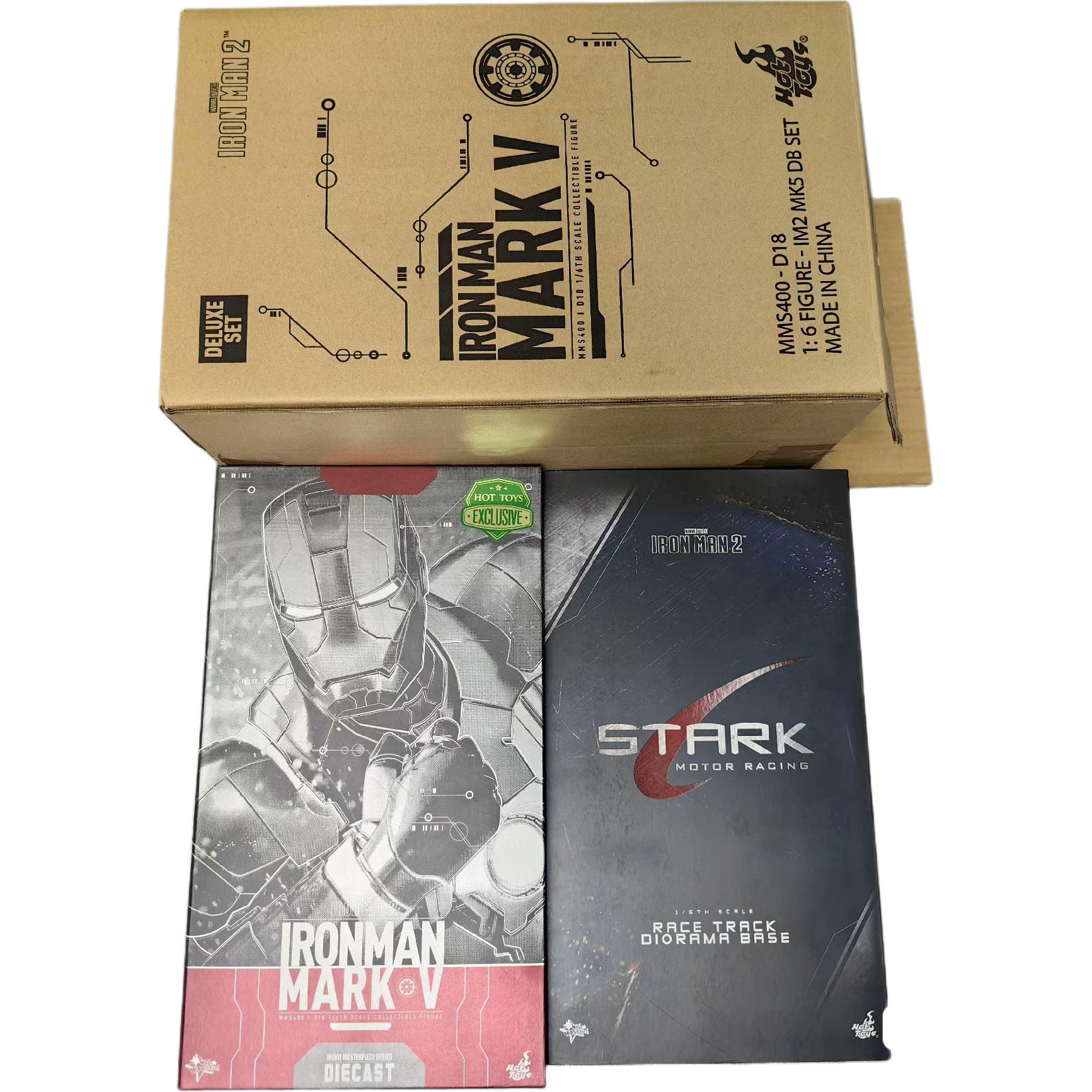 

Модель для коллекции Marvel Movie Masterpiece Diecast Iron Man Mark V Re-Issue Hot Toys, MK5 - Shanghai Limited Edition - 2021 Version