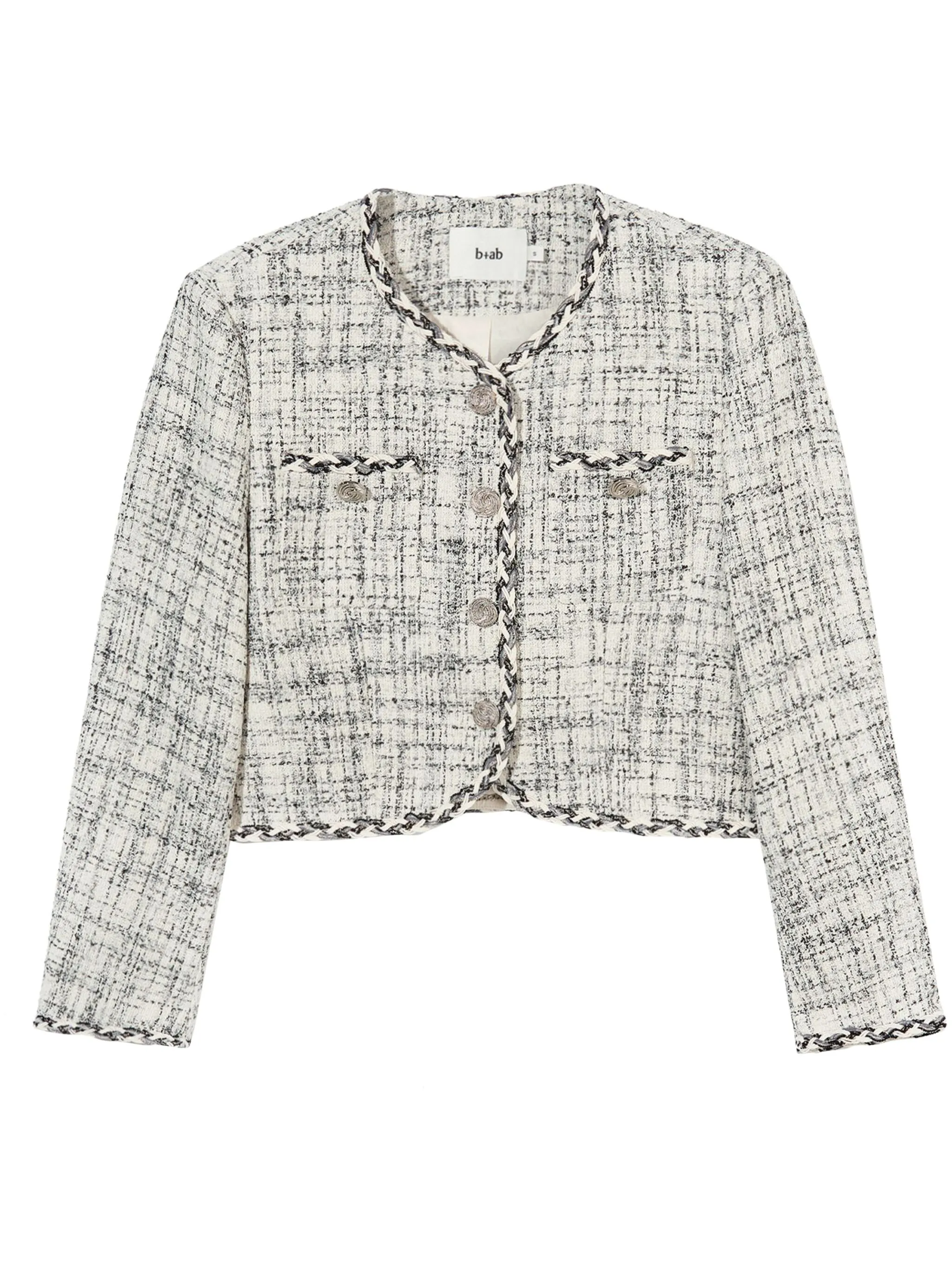 

Укороченный твидовый жакет B+Ab, белый