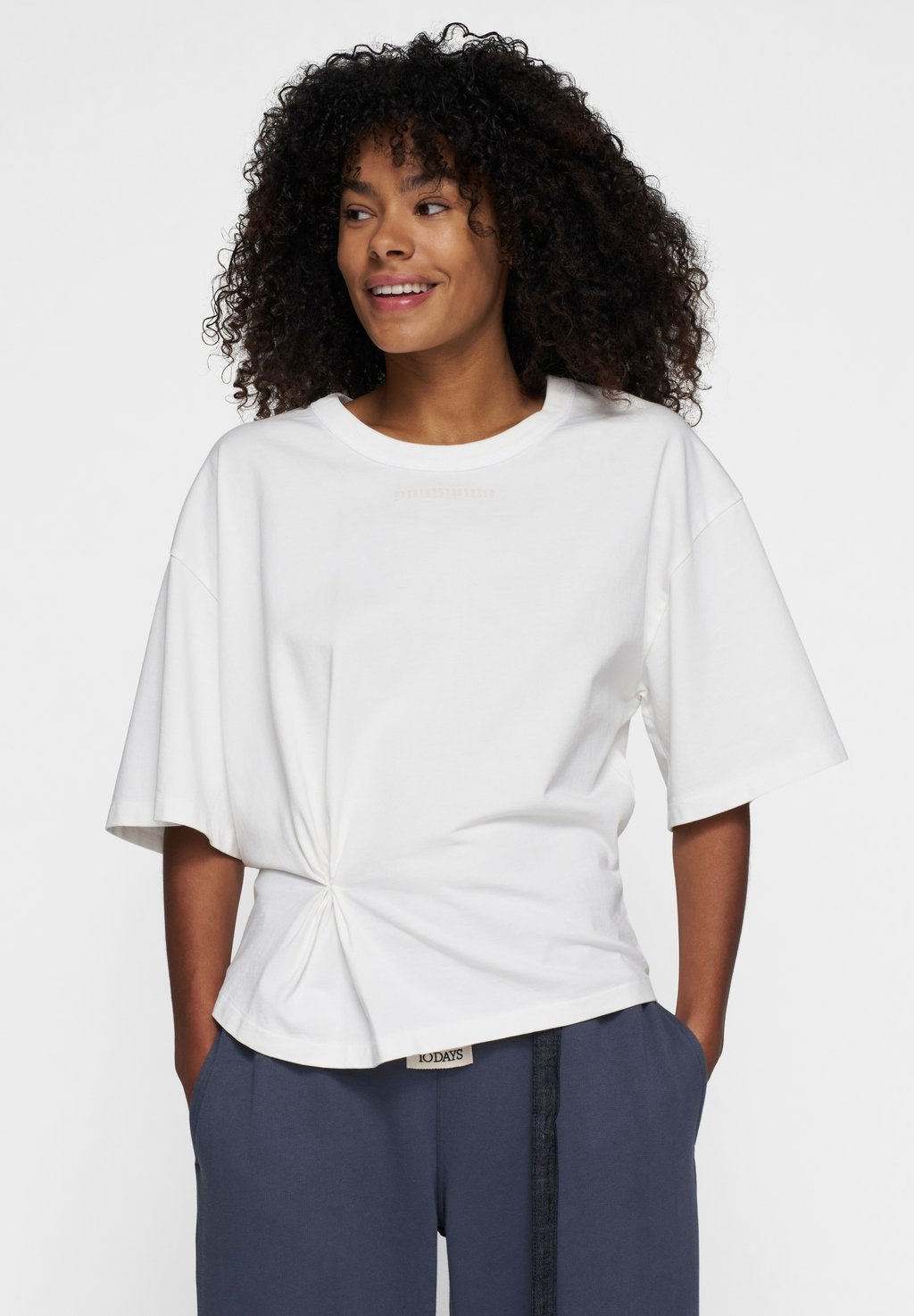 

Футболка с принтом SHORT SLEEVE SMOCK 10DAYS, бежевый