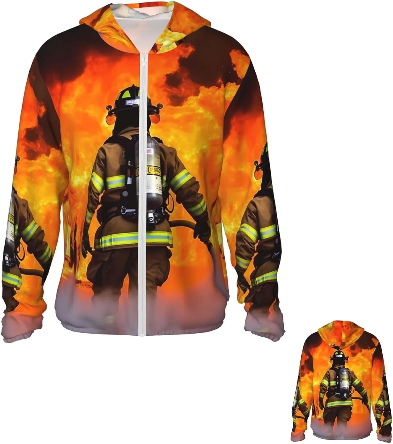 

Толстовка с защитой от солнца UPF 50+ Firefighter, с длинным рукавом и карманами PPTHSNVB