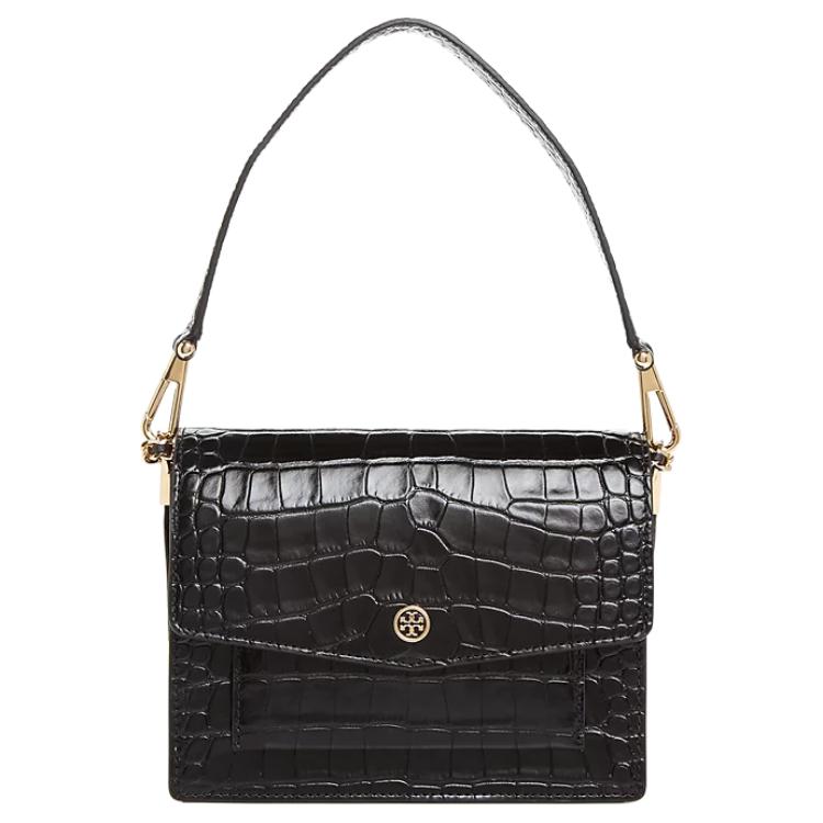 

Сумка через плечо из коровьей кожи женская черная TORY BURCH