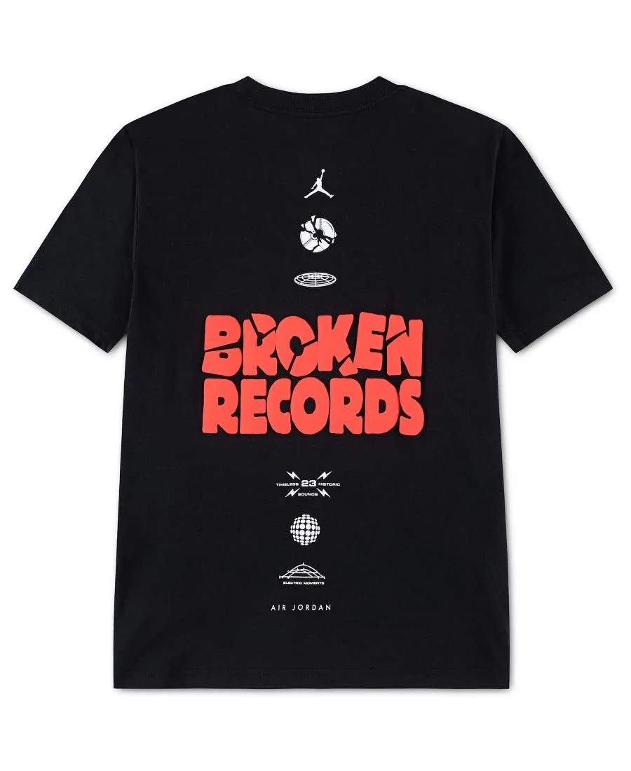 Детская футболка с круглым вырезом Broken Records (8-20 лет) Jordan, черный — фото 2