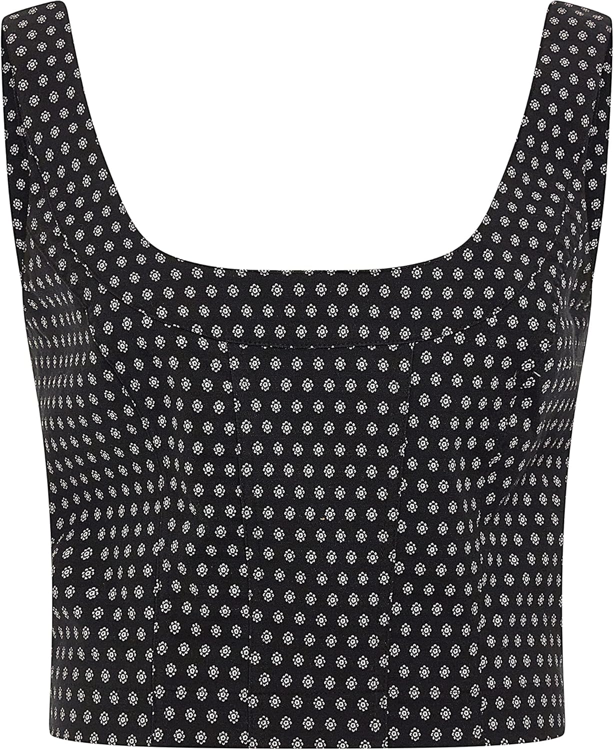 

Женский топ GUESS Eleni без рукавов, Fantasy Micro Flower Black Com