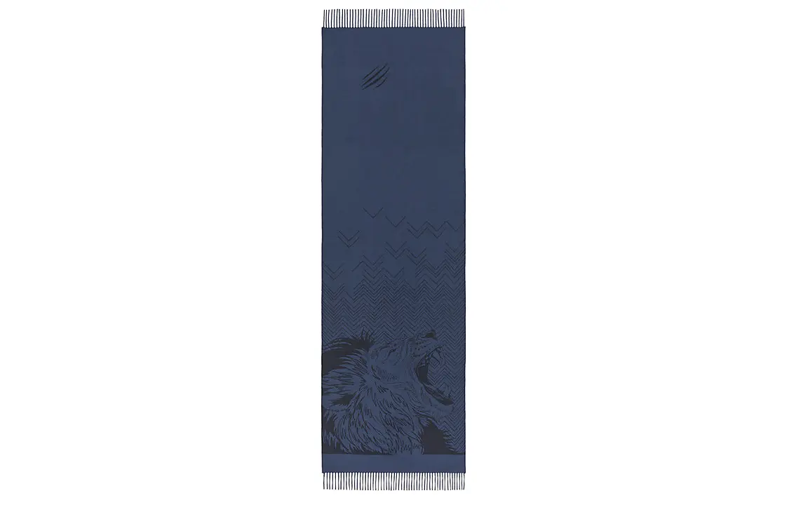 

Вязаный шарф Roaaaaar Men's Blue HERMES