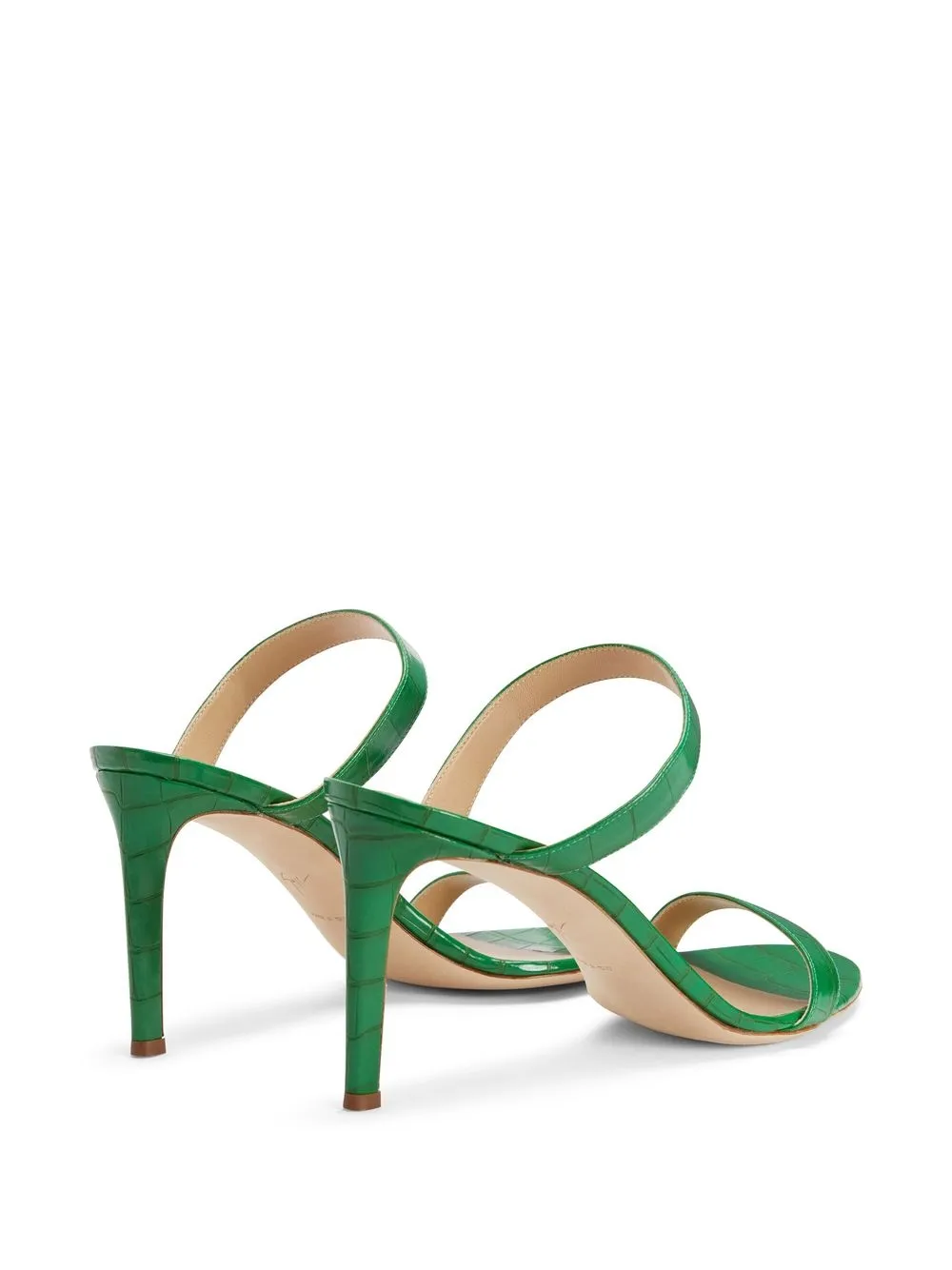 Босоножки Claista на шпильке Giuseppe Zanotti, зеленый — фото 3