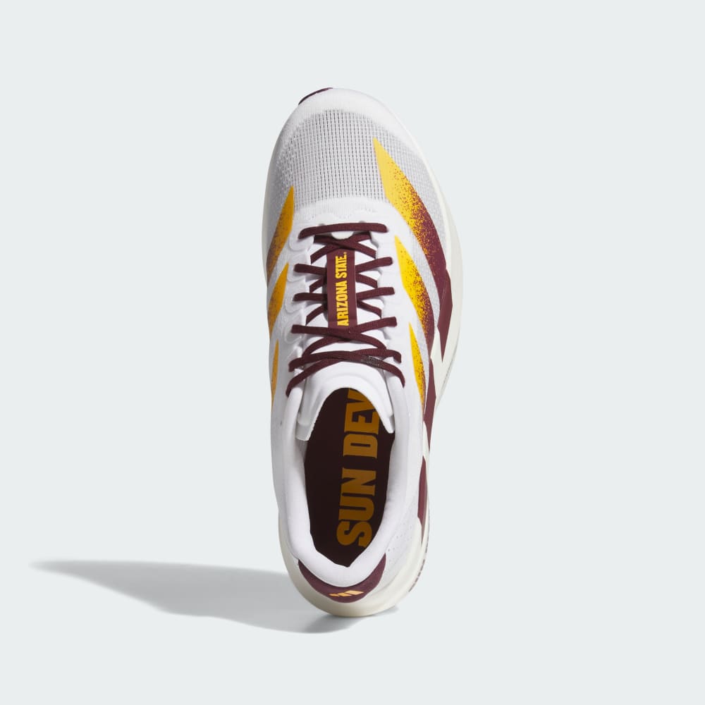 Кроссовки Adidas Arizona State Sun Devils adizero Evo SL, цвет Cloud White/Team Maroon/Team Colleg Gold — фото 2