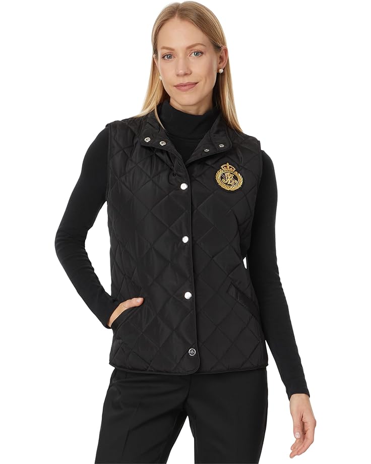 

Утепленный жилет Lauren Ralph Lauren Recycled Quilt Vest W Crest 23", черный