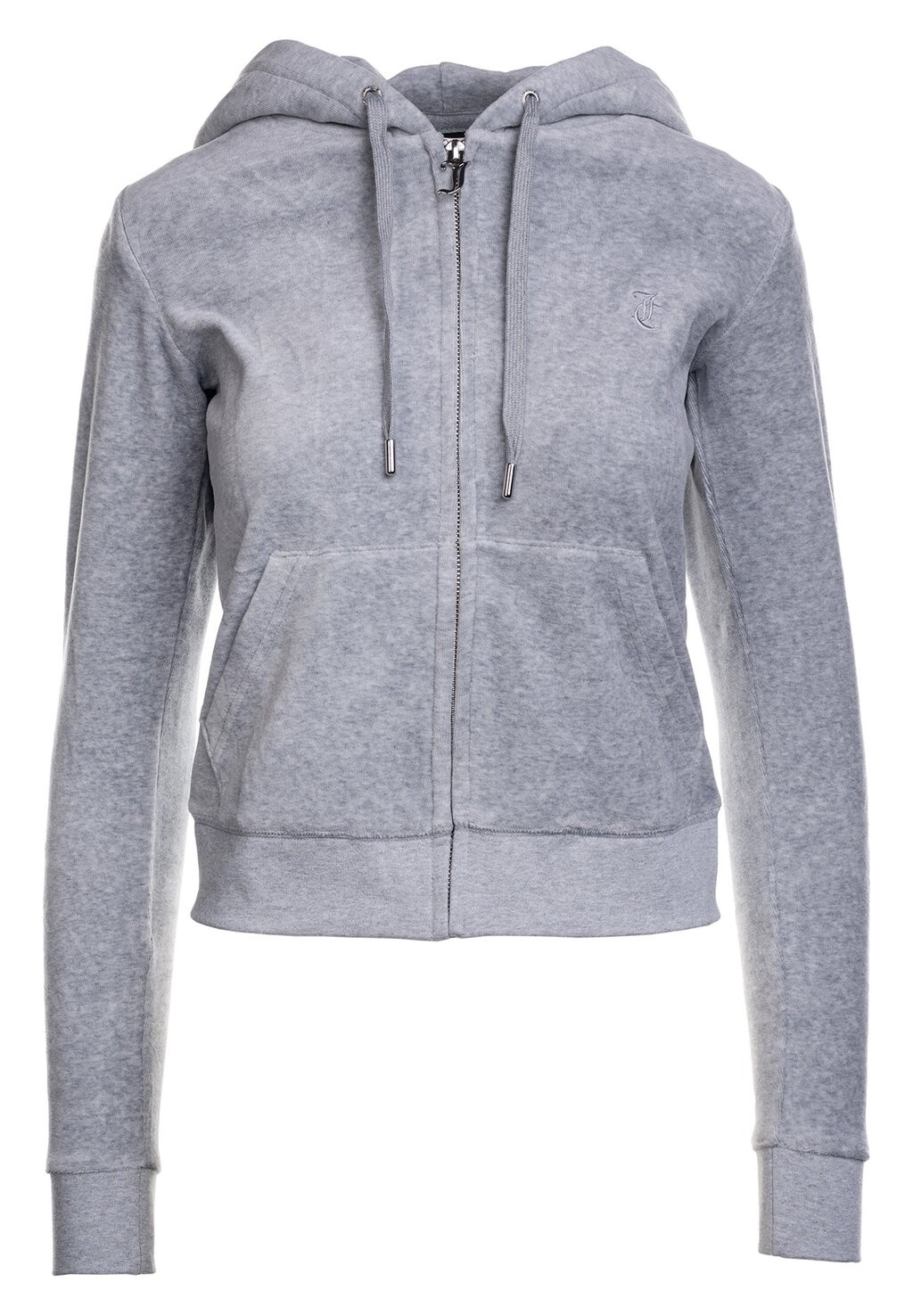 

Толстовка на молнии ROBERTSON CLASSIC VELOR ZIP TROGH Juicy Couture, серебристый меланж