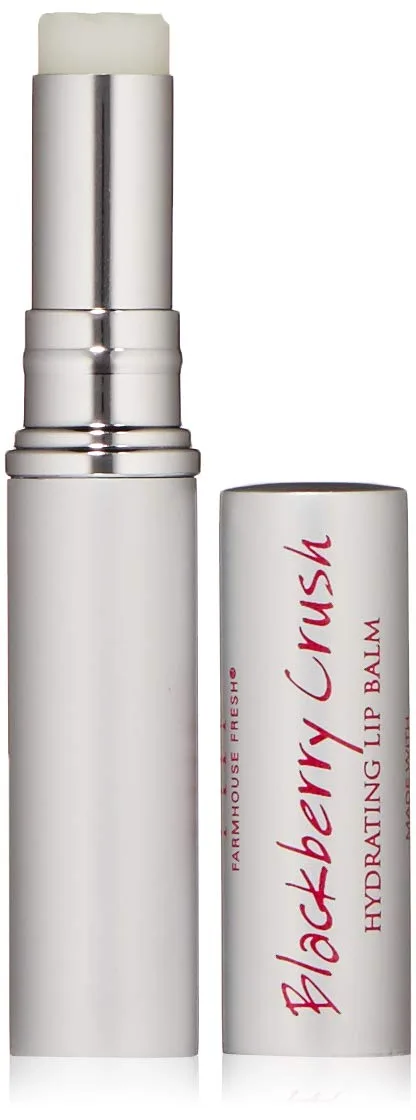 Увлажняющий бальзам для губ FarmHouse Fresh, аромат ежевики, 0,64 унции., Clear
