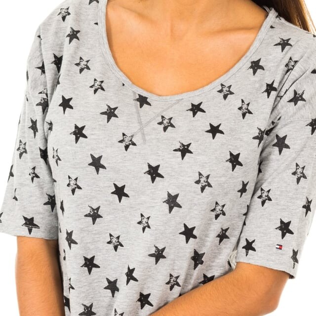 Женская футболка с рукавом 3/4 и круглым вырезом 1487903579 Tommy Hilfiger, серый — фото 2