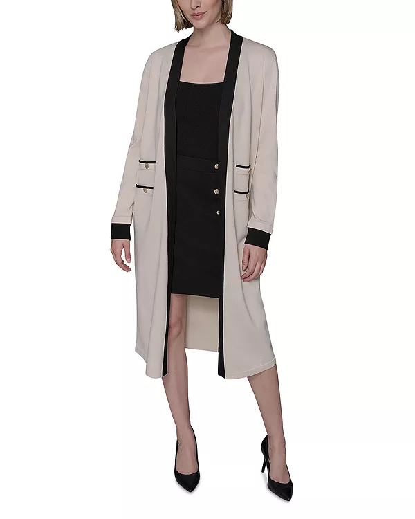 

Кардиган с контрастной отделкой Karl Lagerfeld Paris, бежевый