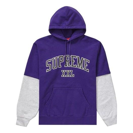 

Толстовка ss20 week 2 xxl hooded sweatshirt xxl Supreme, фиолетовый