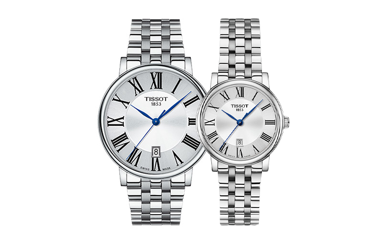 

Carson Elite Series Кварцевый механизм Унисекс часы 40мм+30мм Серебристый циферблат TISSOT