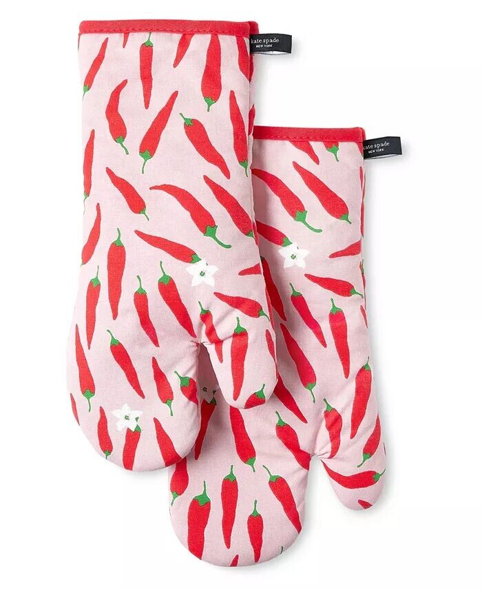 

Прихватки Hot Hot Hot Peppers, 2 шт kate spade new york, красный
