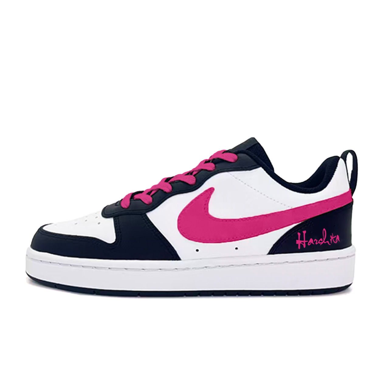 

Nike Кроссовки для скейтбординга Court Borough Pink Enchanting Yao Low top Kids' Black White Pink