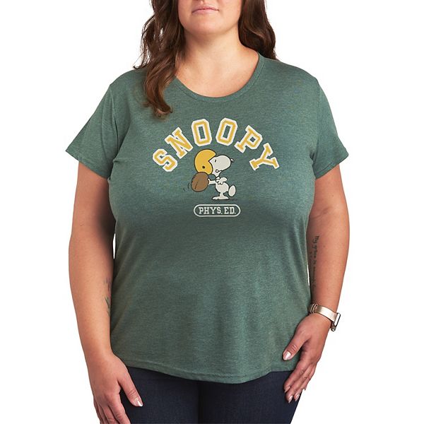 

Футболка Plus size с принтом Peanuts Snoopy Licensed Character, Heather Juniper