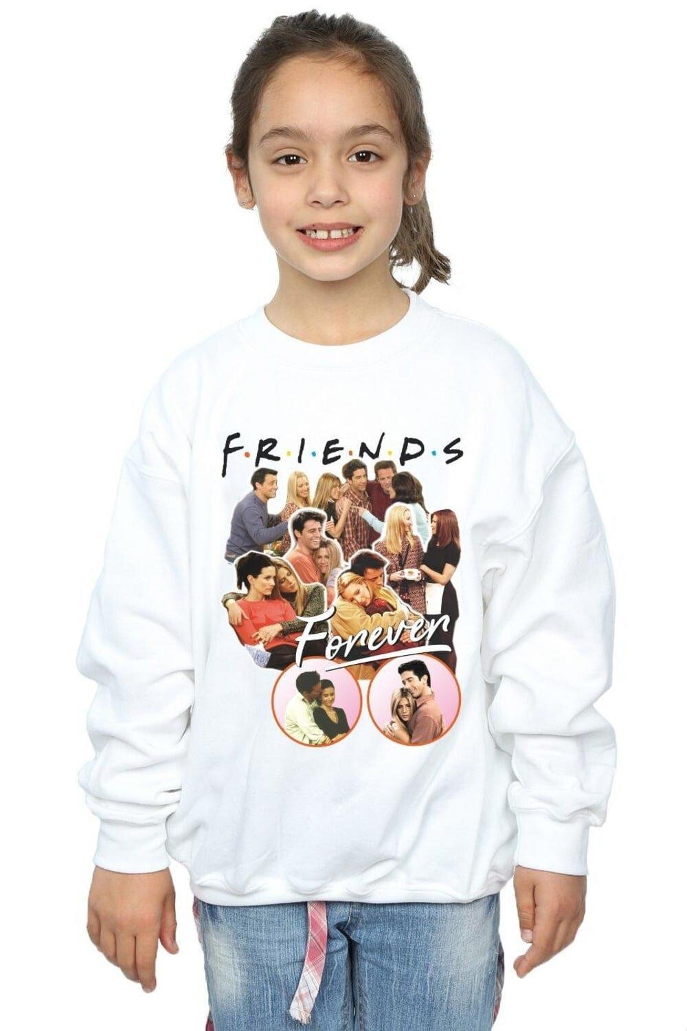 

Толстовка с коллажем Forever Friends, белый