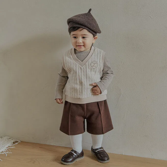 Детские шорты Saint коричневые от Littletini