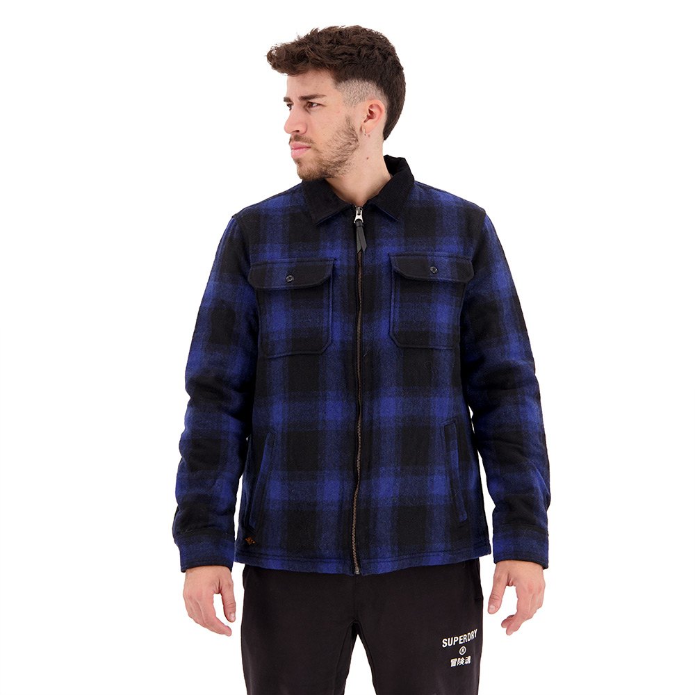 

Куртка Superdry Hunting Wool overshirt, синий