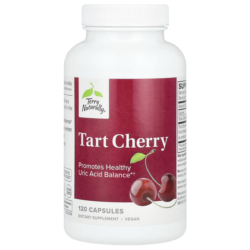 

Terry Naturally, Вишня, 1000 мг, 120 капсул (500 мг на капсулу)