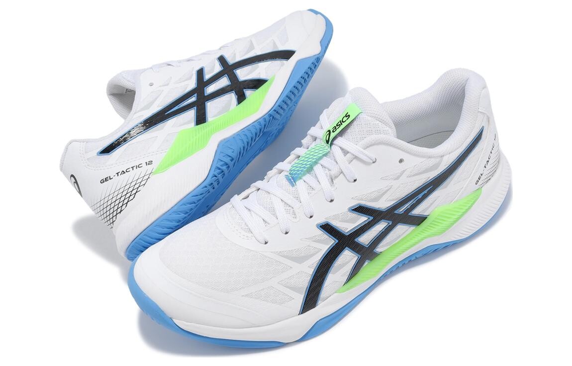 Кроссовки Asics Gel-Tactic 12 унисекс, Белый/Синий — фото 4