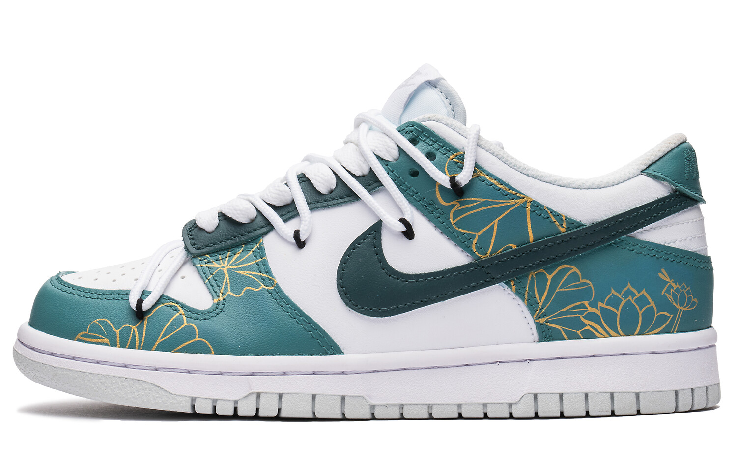 

Кроссовки Nike Dunk Skateboarding Shoes Women's Low-top White/Green, белый