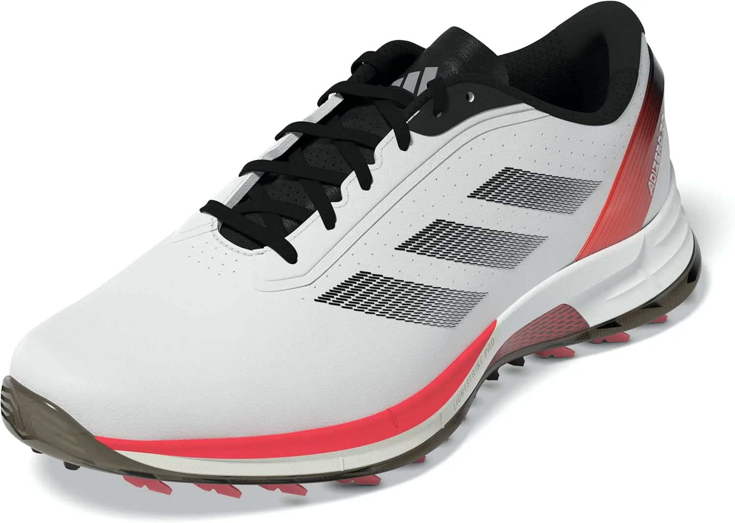 Мужские гольф-кроссовки Adidas Adizero ZG без шипов, белый/красный/черный
