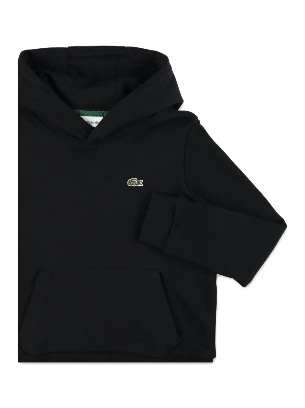 Худи с вышитым логотипом Lacoste Kids, черный — фото 3