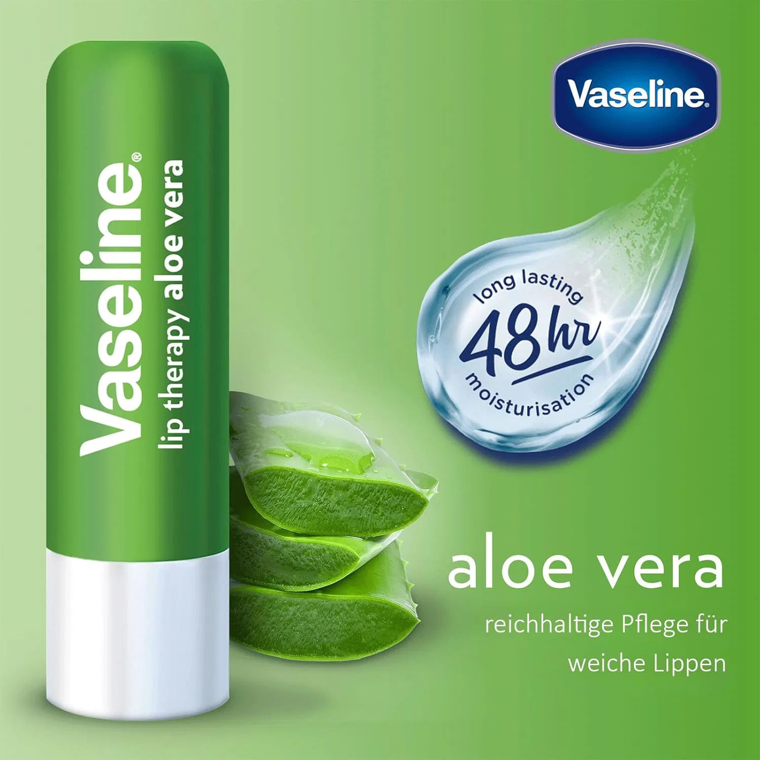 Бальзам для губ с алоэ вера и витамином Е от Vaseline Vaseline — фото 3