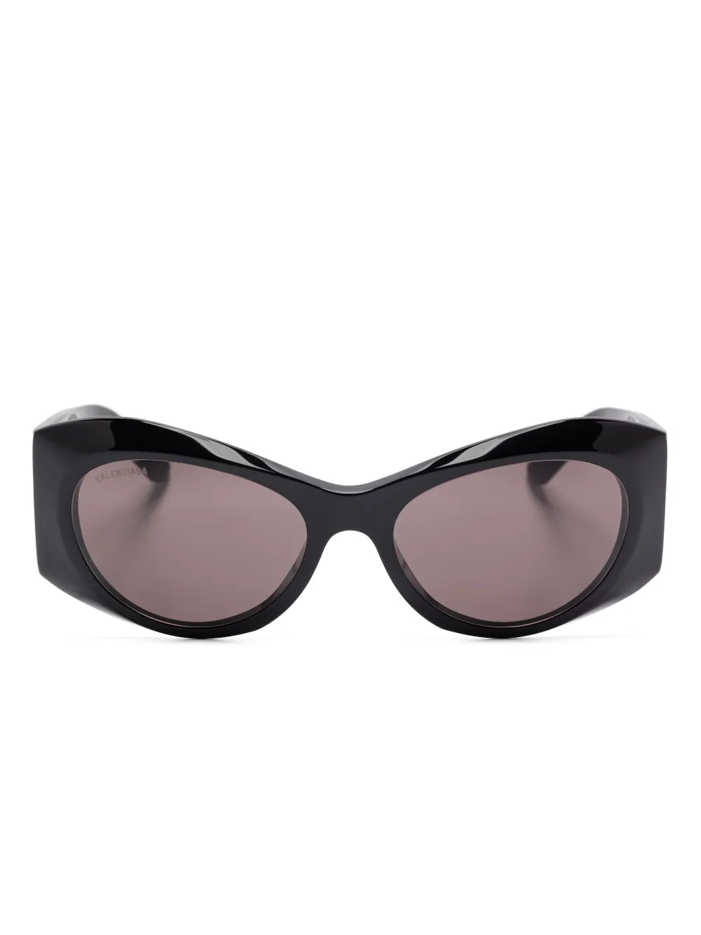 

Солнцезащитные очки в овальной оправе Balenciaga Eyewear, черный