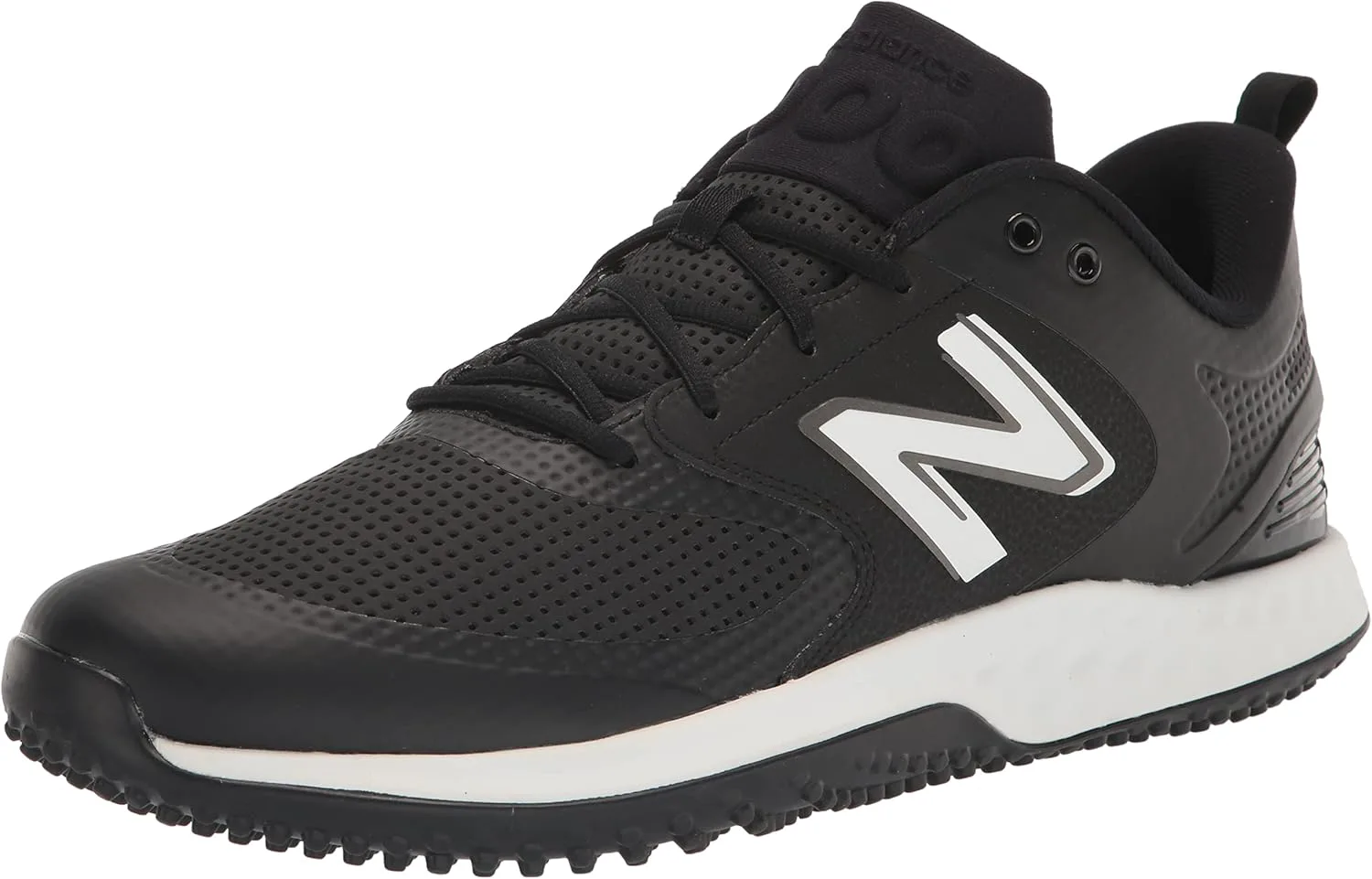 Мужские кроссовки New Balance Fresh Foam 3000 V6 для игры на искусственном газоне, черно-белый — фото 2