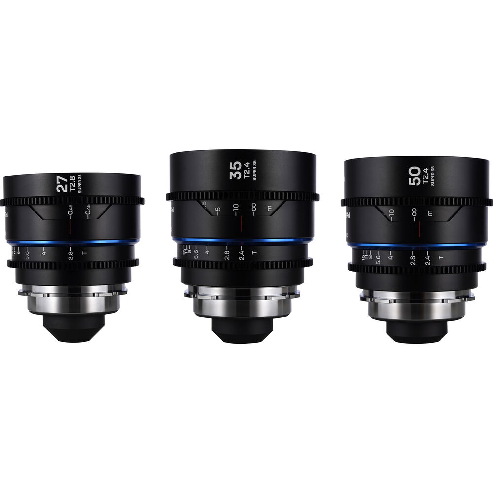 

Комплект из 3 анаморфотных объективов Venus Optics Laowa Nanomorph S35 с фиксированным фокусным расстоянием (ARRI PL и Canon EF, Blue Flare)