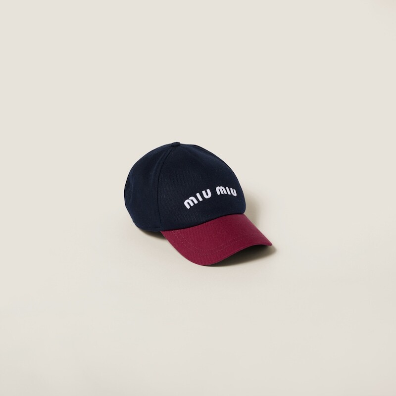 

Хлопковая бейсболка Miu Miu, синий